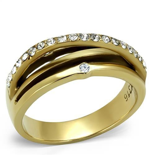 fachgo | TK2611 - IP Gold(Ion Plating) Stainless Steel Ring with Top Grade